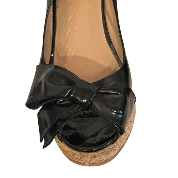 Valentino Garavani‎ Women's Black Bow Wedge Espadrille Sandals 40 box dust cover - Picture 12 of 16